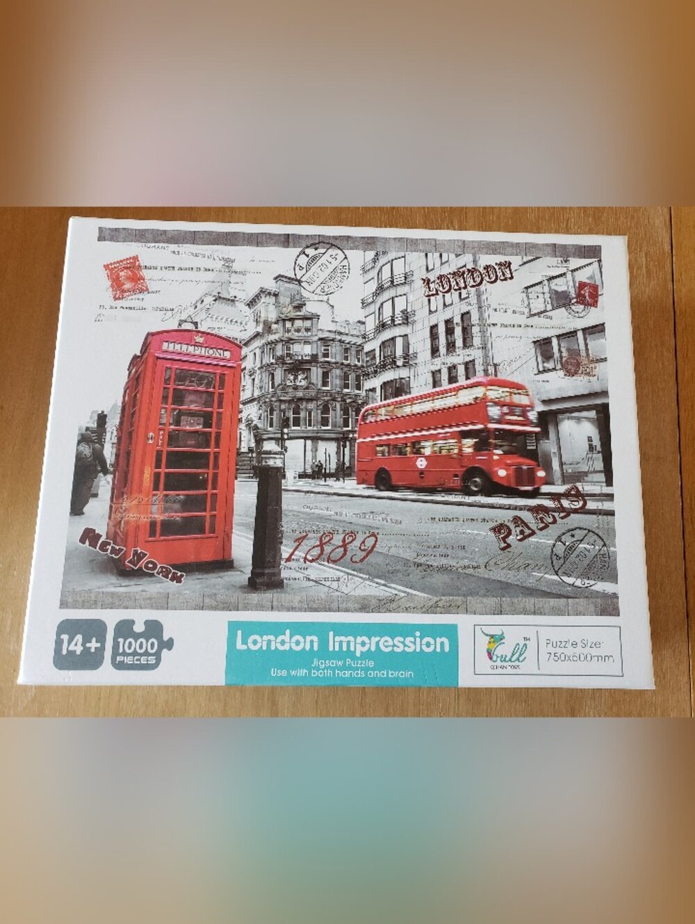 London Impression Puzzle 1000 Pieces Phone Booth Double Decker Bus